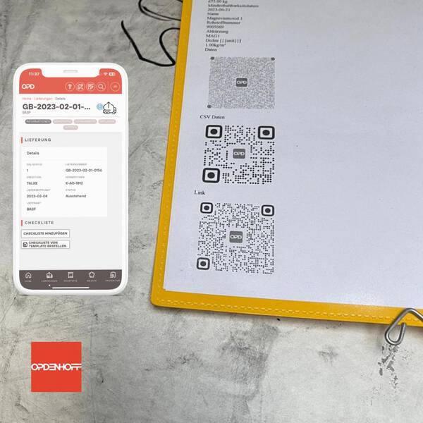 OPDPRO.CARE Chargenverfolgung QR-Code per Smartphone