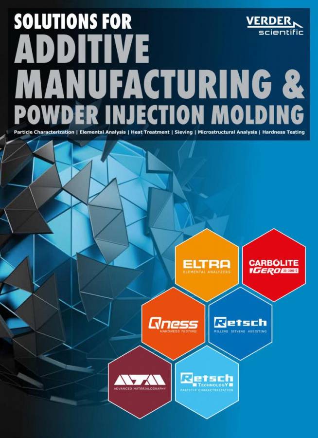 Tips on quality control raw materials and materials New brochure “Solutions for Additive Manufacturing & Powder Injection Molding”