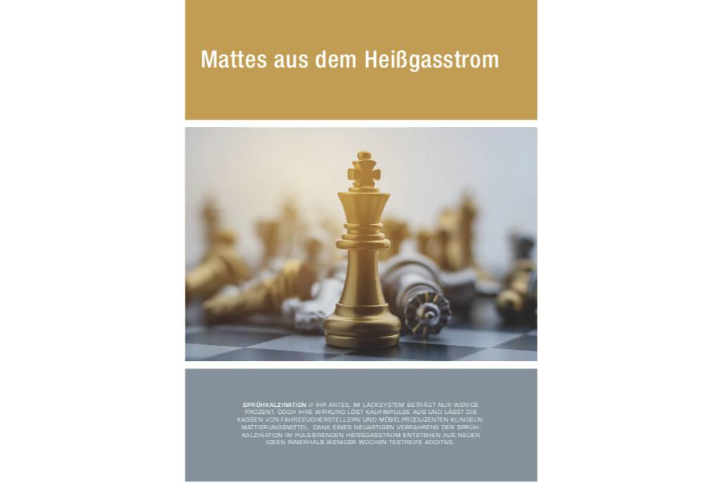 Mattes aus dem Heissgasstrom Mattierungsmittel mit APPtec: Rapid Prototyping, Customization oder personalisierte Produkte.