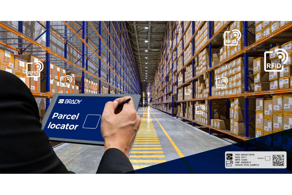 RFID warehouse parcel locato