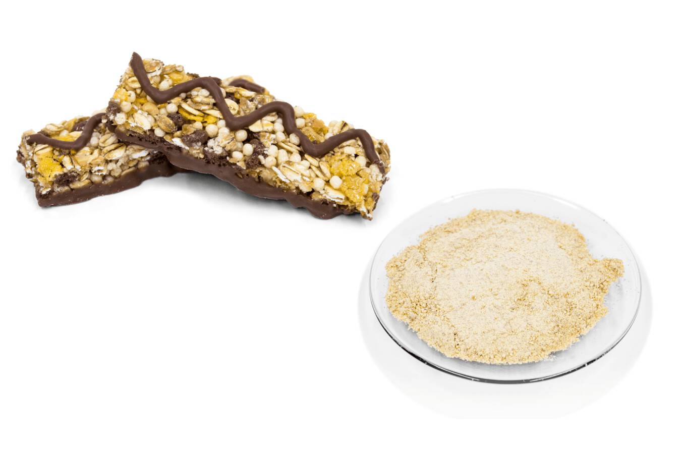 Laboratory sample of a comminuted cereal bar
