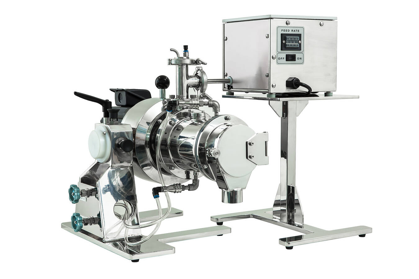 Laborrührwerkskugelmühle zur trockenen Feinstvermahlung Die Labormühle NETZSCH SpheRho: höchste Feinheiten und einen optimalen Wirkungsgrad. Für die Entwicklung neuer Produkte, Prozessoptimierung und Musterfertigung.