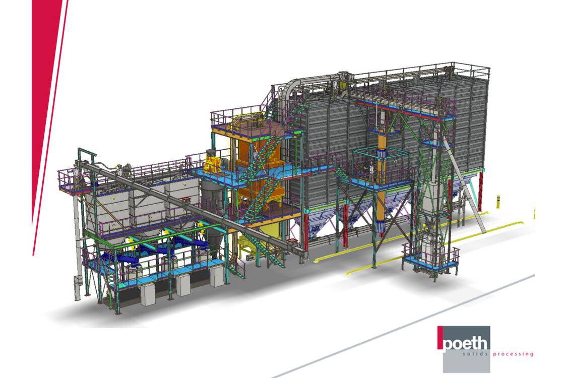 Poeth turn-key project for VTTI Bio-Energy  VTTI Bio-Energy produziert 23 Millionen Kubikmeter Biogas. Poeth liefert Pelletpressen, Kühler, Förderer, Abfüllanlagen, Silos, Stahlbau usw.