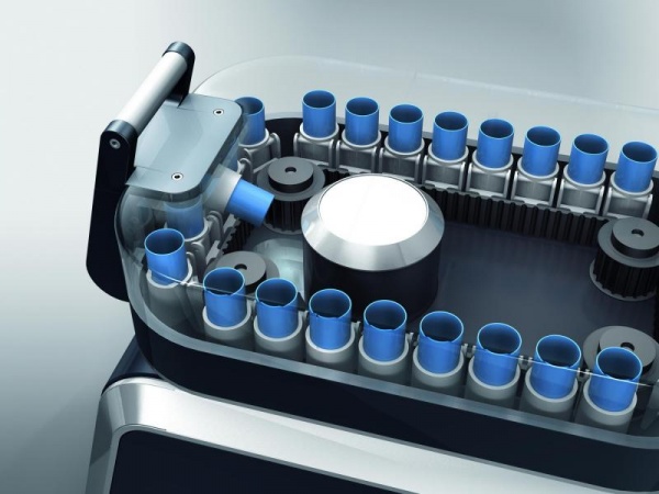 FRITSCH AutoSampler: Up to 26 samples can be measured automatically