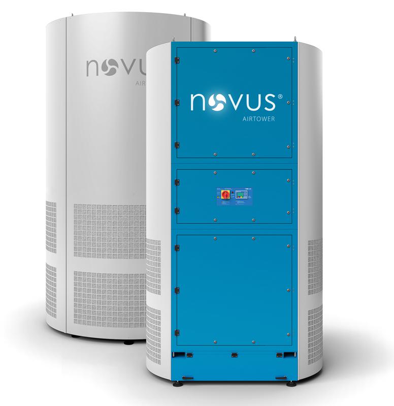 Künstliche Intelligenz für effiziente Schweißrauchabsaugung Einsatz eines speziellen Filter- und Steuerungskonzepts im NOVUS Airtower