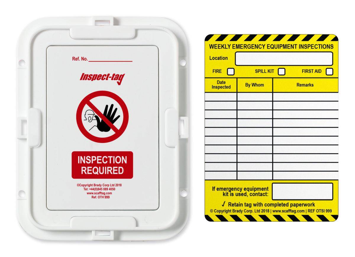 Emergency Equipment Inspection Tag from Brady